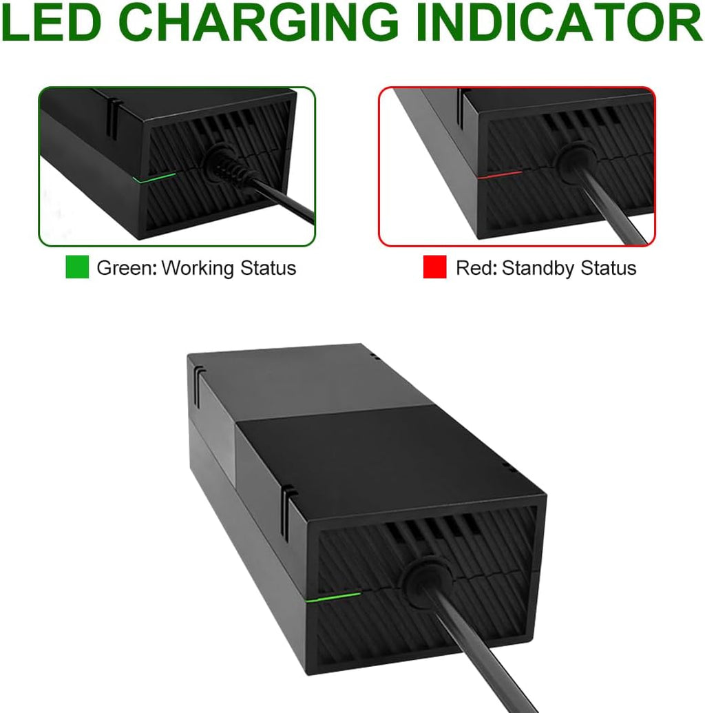Power Supply Brick for Xbox One Console, 100-240V, Black Y161497