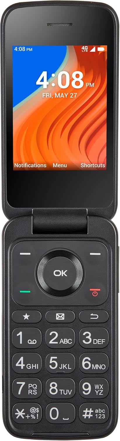 Total by Verizon TCL Flip 2, 16GB, Black - Prepaid Smartphone (Locked)