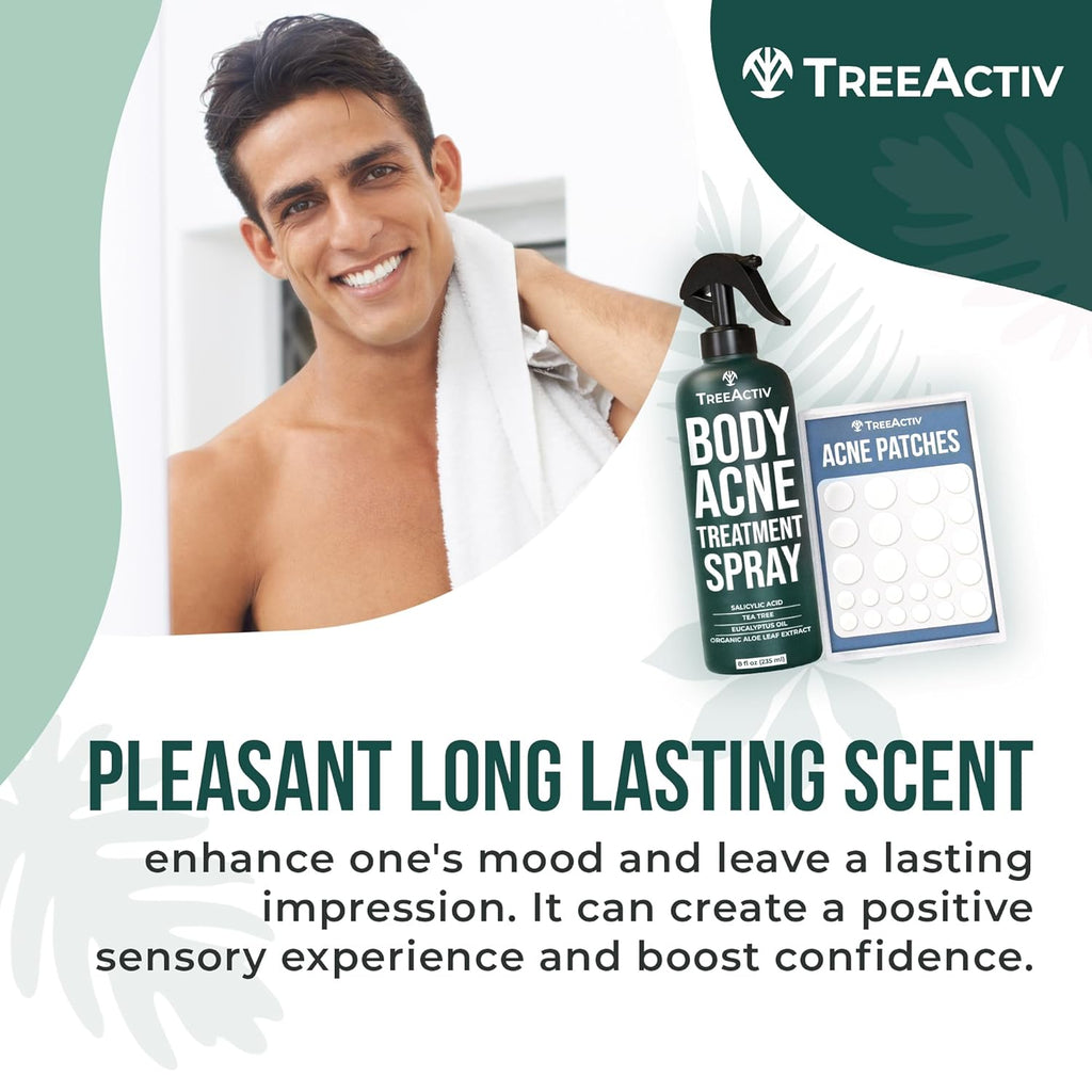 Body Acne Treatment Spray with Salicylic Acid and Tea Tree Oil E351