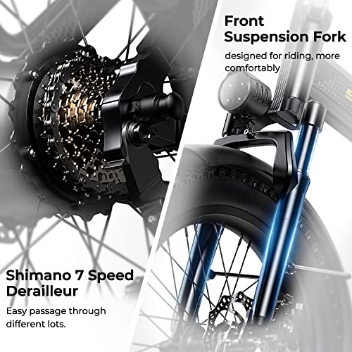 Electric Bike for Adults, 750W Foldable Ebike 28mph, 48V Battery, 7 Speed N316578