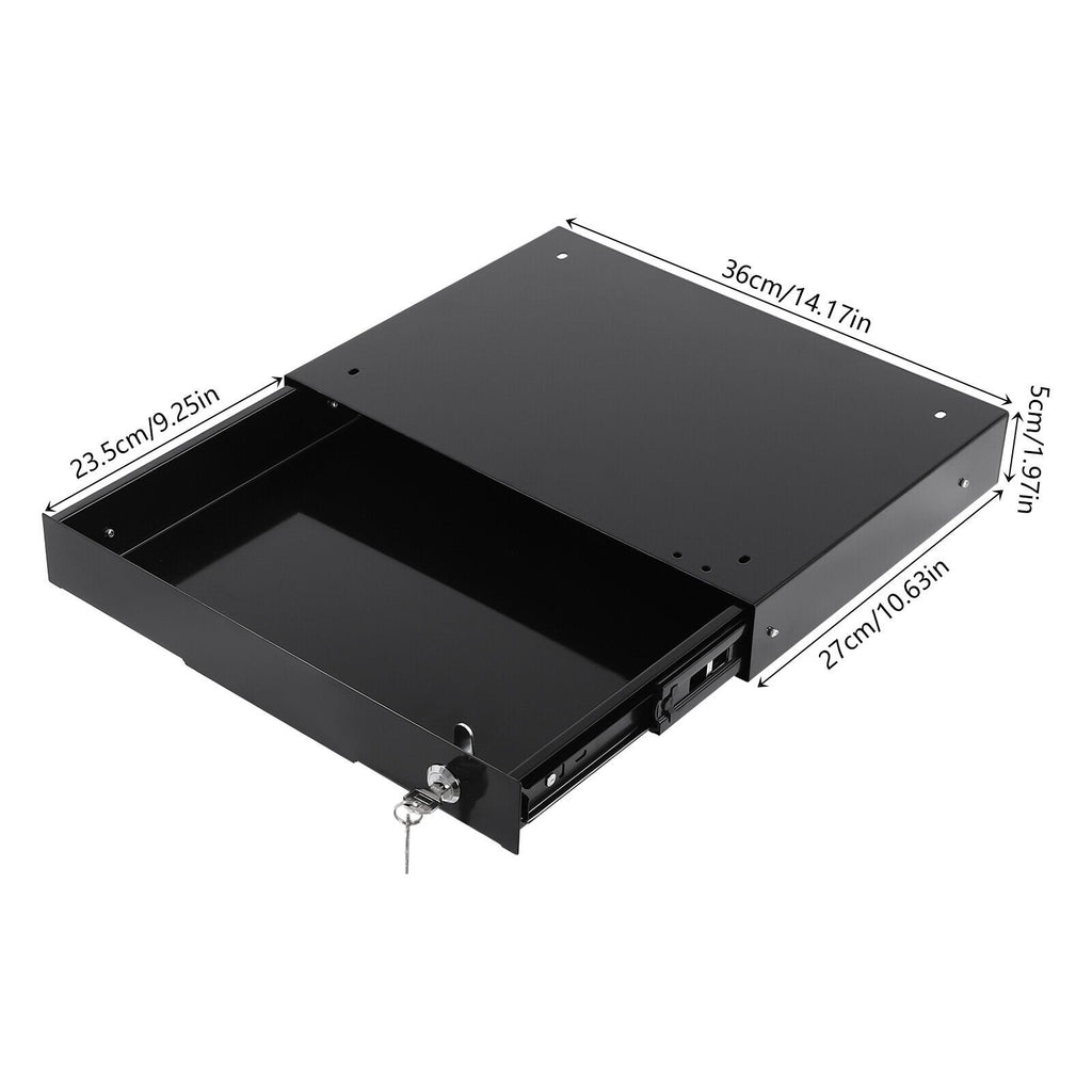Under Desk Mounted Iron Drawer Storage with Keys E4804