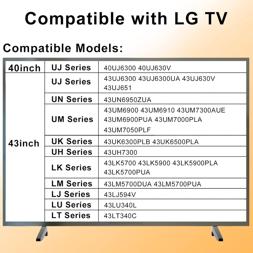 TV Stand Legs for 40 43 Inch TVs with Screws P641279