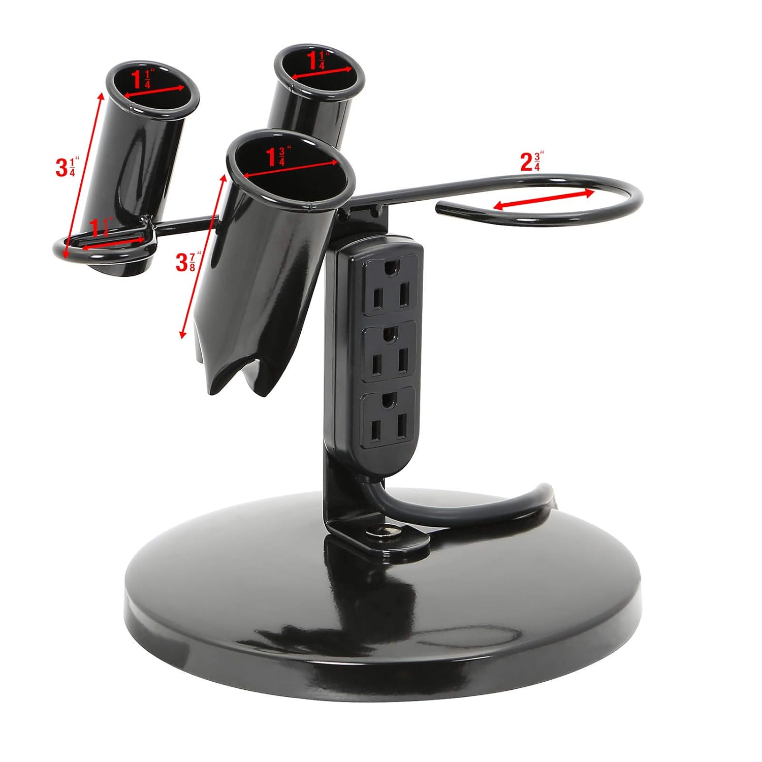 Tabletop Blow Dryer & Hair Iron Holder with 3 Outlets S887