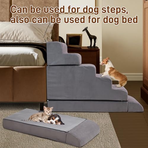 Foam Dog Stairs for High Beds, Non-Slip Pet Steps for Large Dogs T847