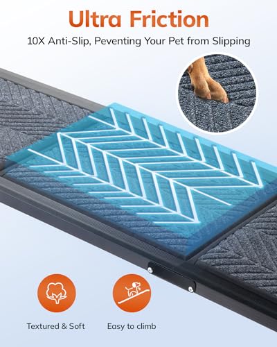 Dog Ramp for Car, Folding Portable Pet Ramp with Non-Slip Surface E87117