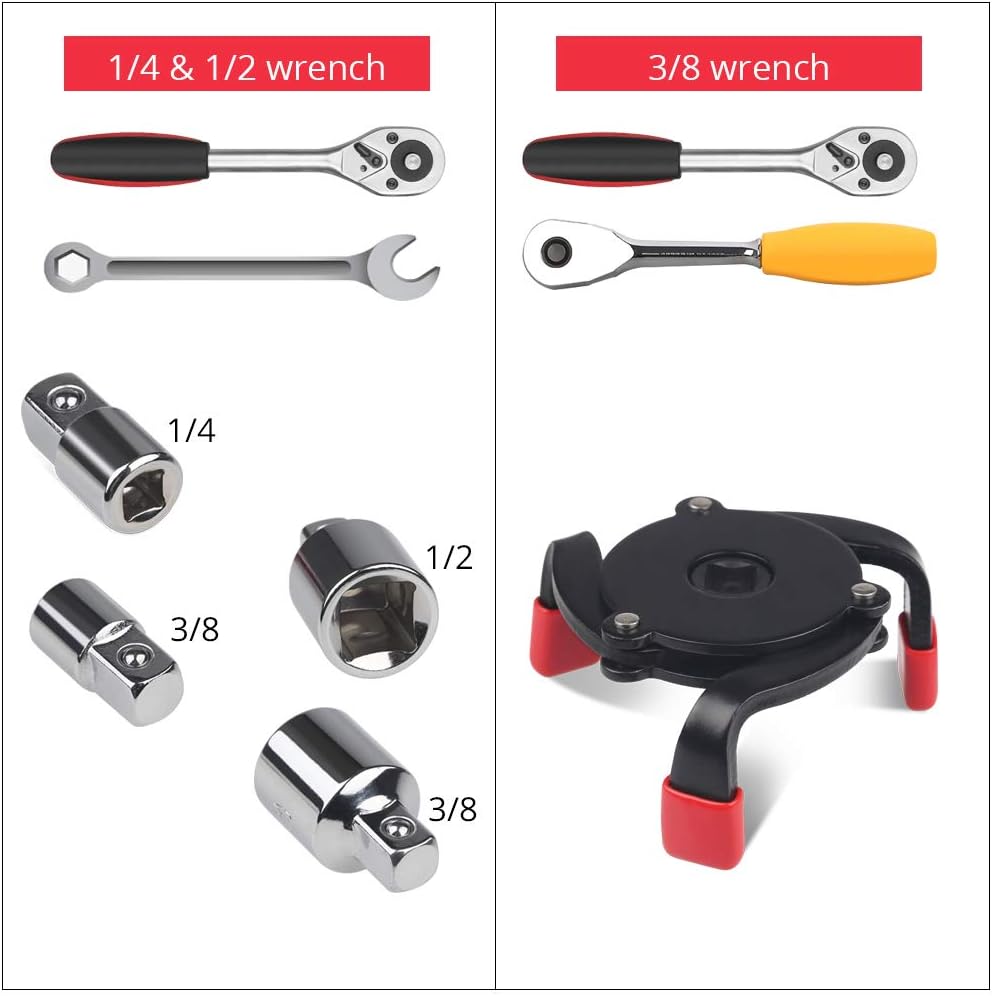 Adjustable 3 Jaw Oil Filter Wrench Remover Tool B645489