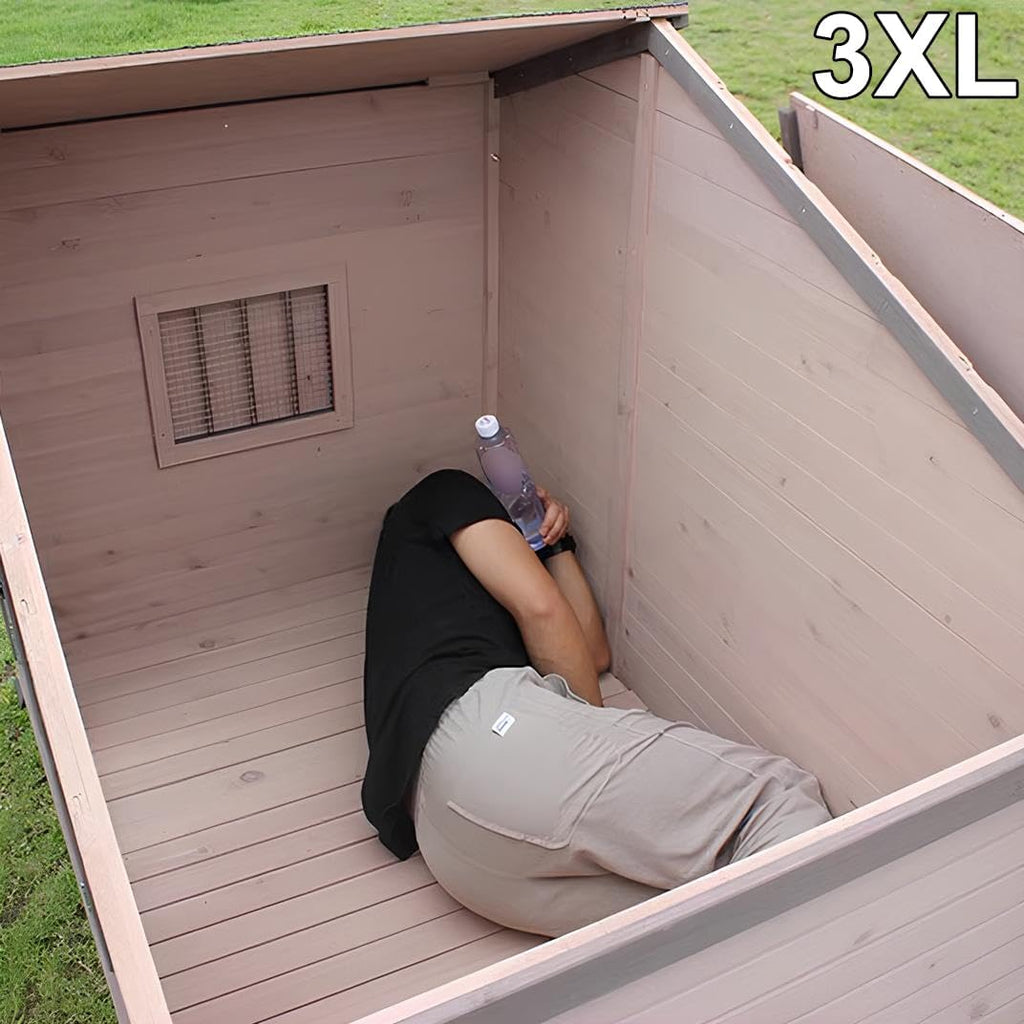 Outdoor Dog House with Elevated Floor and Air Vent V657000