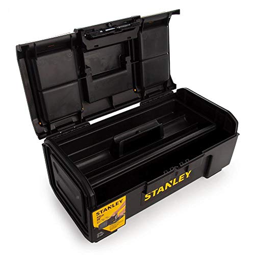 DIY Toolbox Storage with 1 Touch Latch, 2 Lid Organisers, 16 Inch C55839