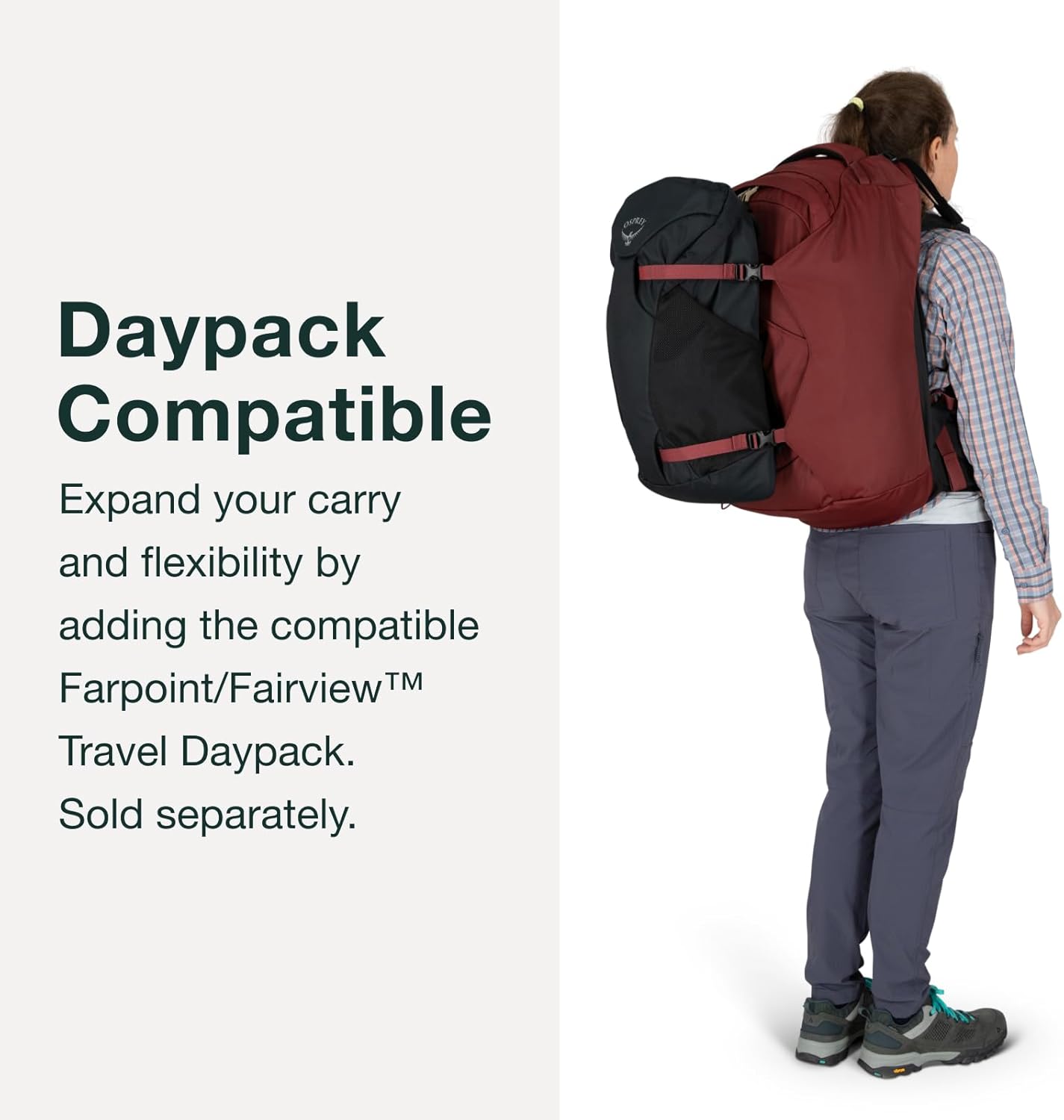 Women's 40L Travel Backpack, Black T116659