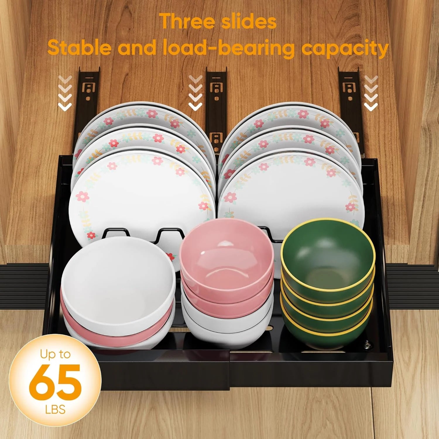 Expandable Pull Out Cabinet Organizer Adhesive, 2 Pack W451