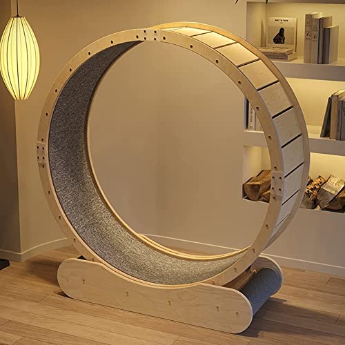 Cat Exercise Wheel Wooden Pet Treadmill for Indoor Cats B676830