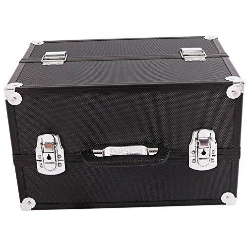 Aluminum Makeup Train Case with 6 Trays, Lockable Cosmetic Storage Z259220