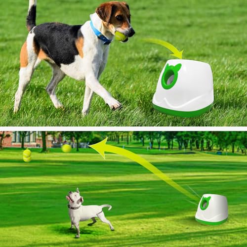 Dog Ball Thrower Launcher for Small and Medium Dogs with 6 Mini Balls M8354