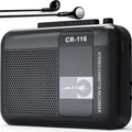 Stereo Cassette Player-Walkman Tape Recorder with Built-in Mic External Clear Speakers, 2AA Battery or USB Power Supply