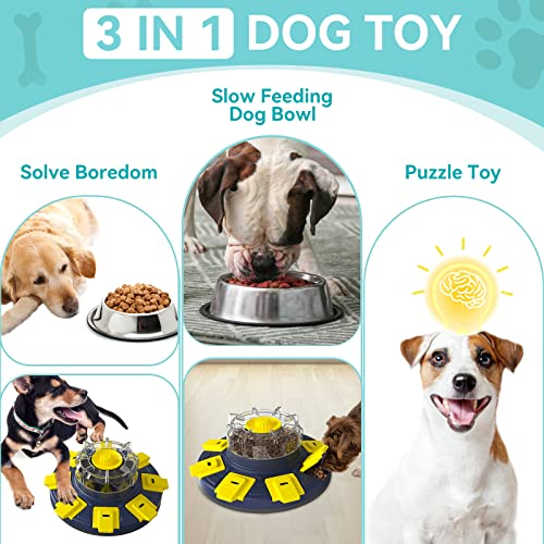 Dog Treat Puzzle Feeder Toys, Interactive Enrichment for Small to Large Dogs W911052