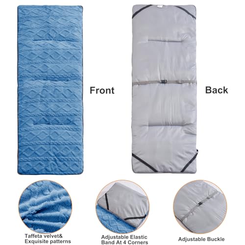 Camping Cot Mattress - Thick Sleeping Pad with Elastic Straps, Portable Outdoor (75" x 28") S97699