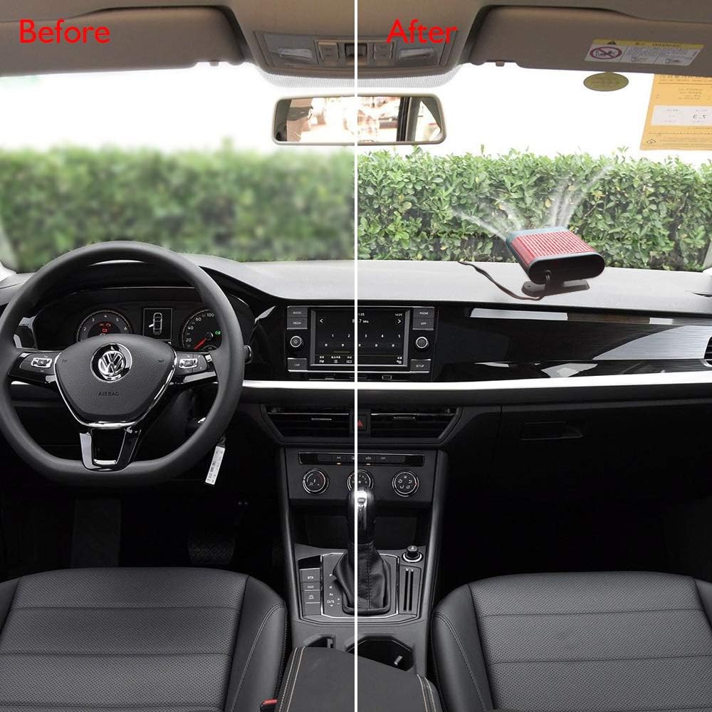 Portable Car Heater, Fast Heating Defrost Defogger, 2-in-1 Vehicle Heat Cooling Fan K87255