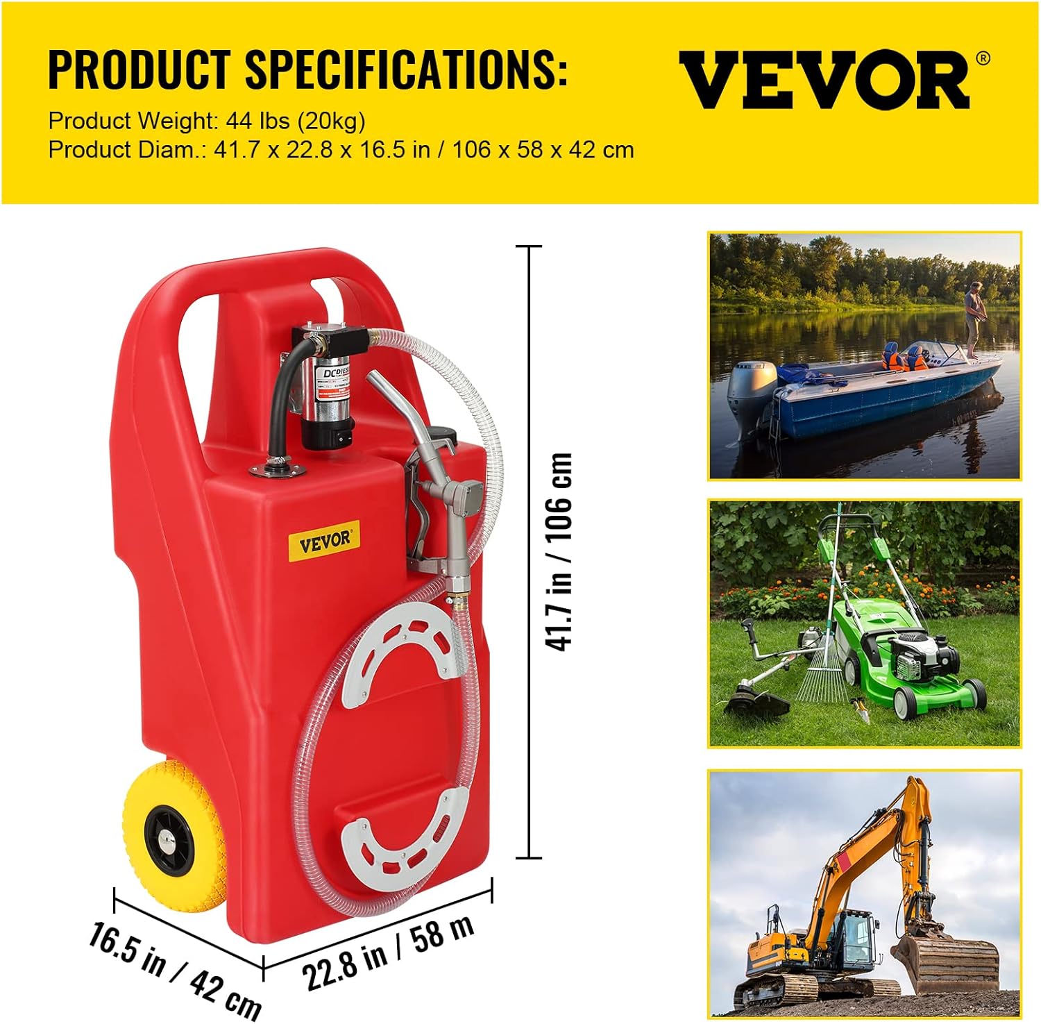 Portable Fuel Storage Tank 32 Gallon with 12V Transfer Pump O557