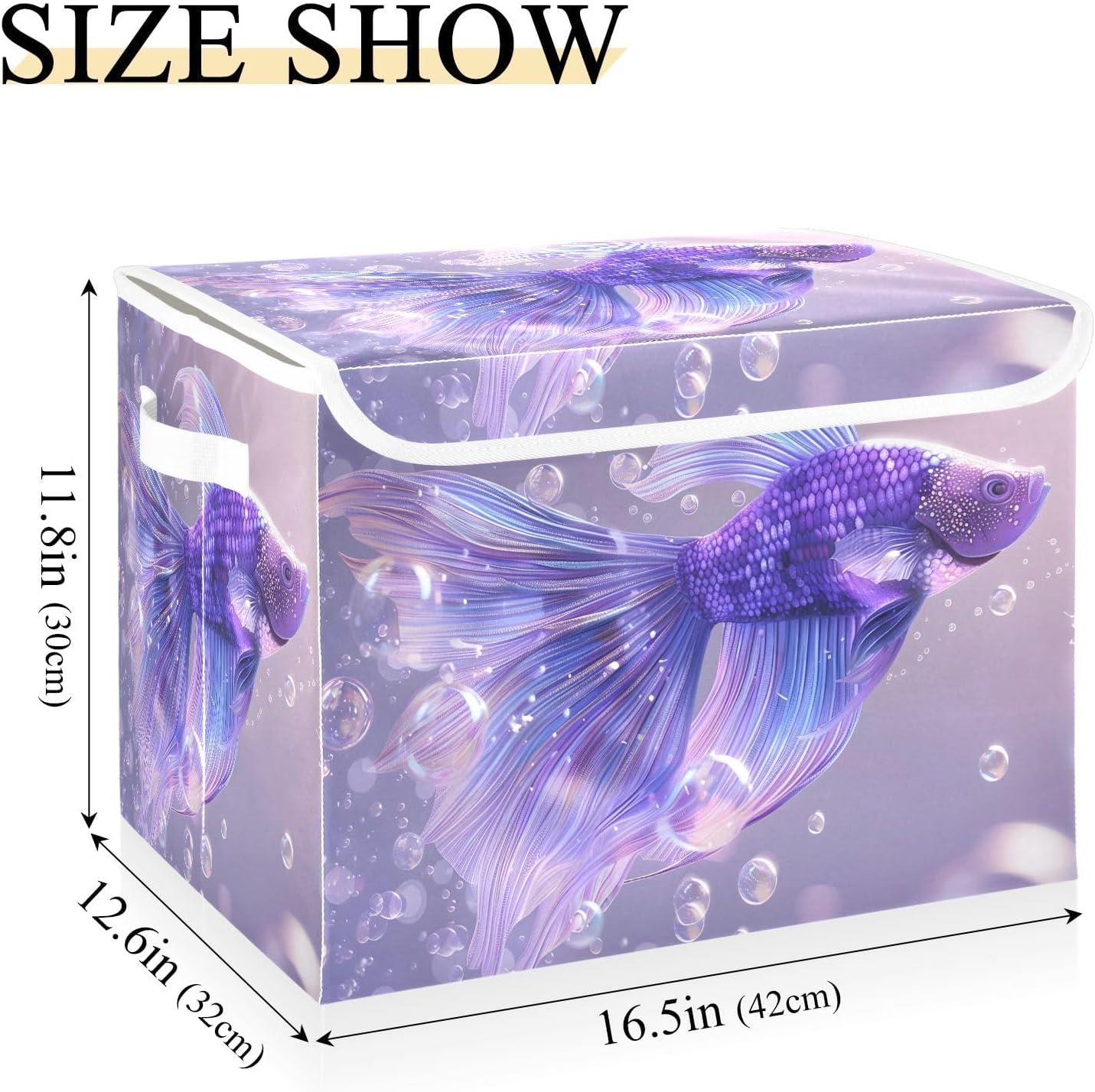 Fabric Foldable Storage Bins with Lids C77995