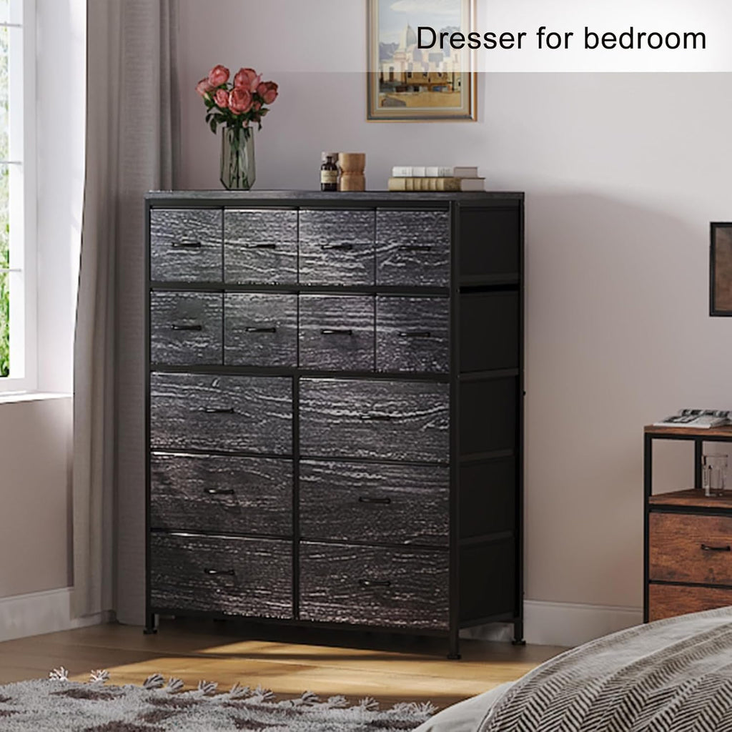 Tall Dresser with 14 Fabric Storage Drawers for Bedroom V329340