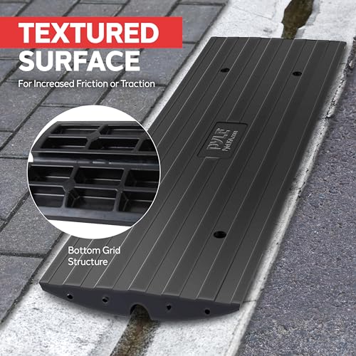 Heavy Duty Rubber Curb Ramp for Driveway, Garage, Sidewalk, Truck, Bike, Motorcycle K5950