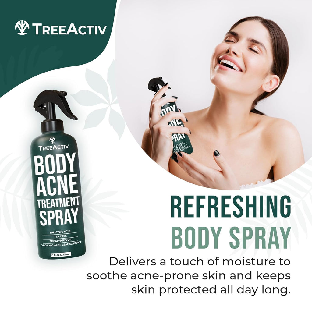 Body Acne Treatment Spray with Salicylic Acid and Tea Tree Oil E351