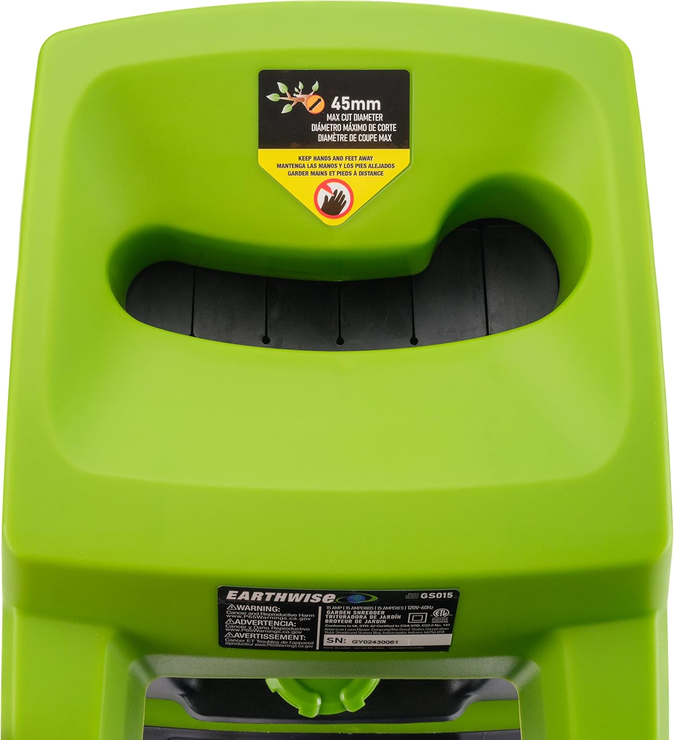 15-Amp Electric Corded Chipper/Shredder with Collection Bag R337969