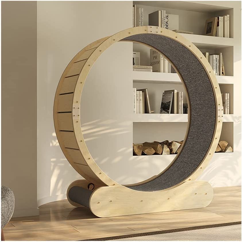 Cat Exercise Wheel Wooden Pet Treadmill for Indoor Cats B676830