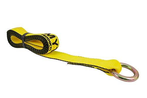 2"x144" Car Tie Down Straps with Ratchet Snap Hooks & Tire Straps, 3,333 LBS WLL Y33002