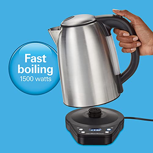 Electric Tea Kettle & Water Boiler, 1.7 Liter, Fast Boiling 1500 Watts, Stainless Steel S633038