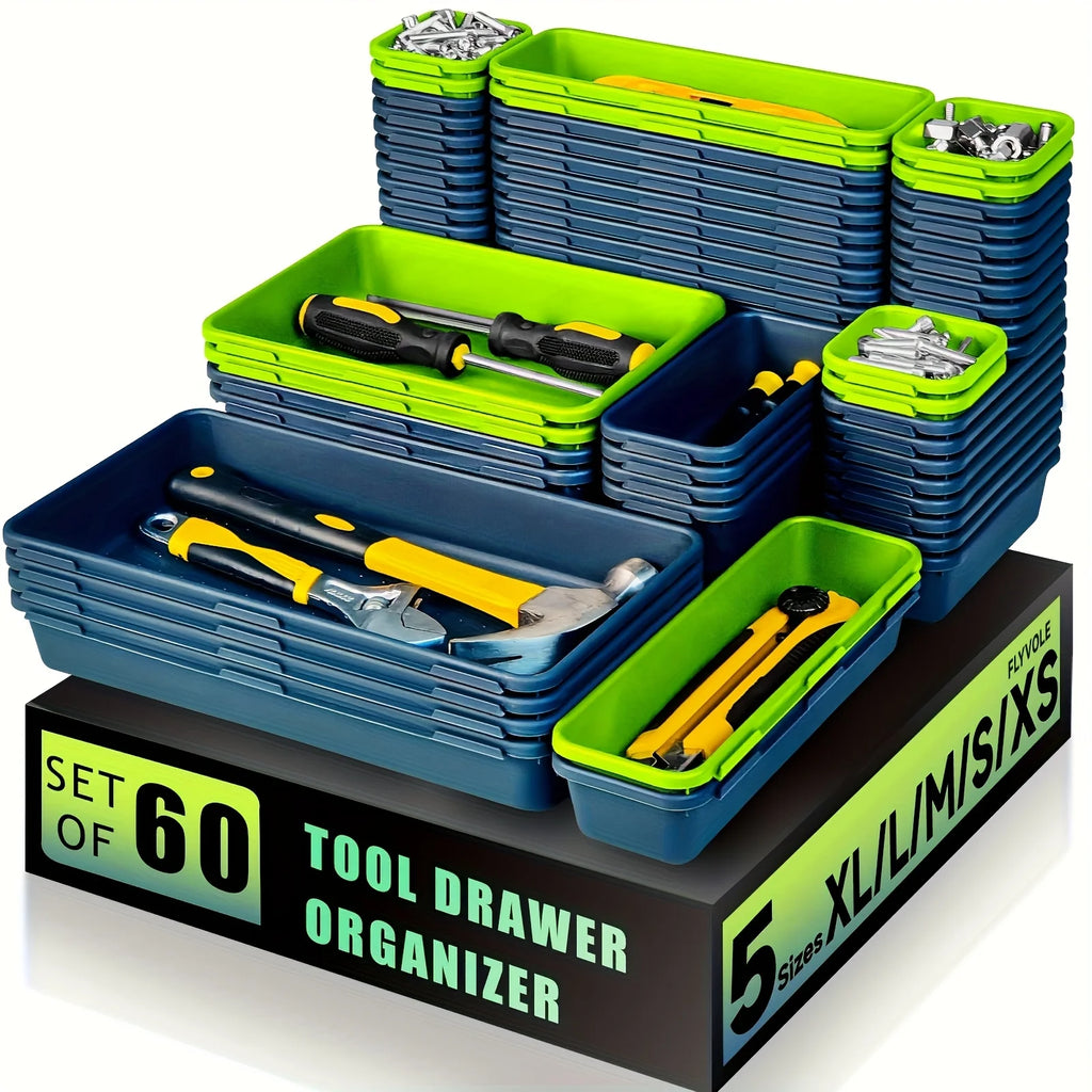 Tool Box Organizer Tray Divider Set for Desk Drawer and Garage Storage F77320