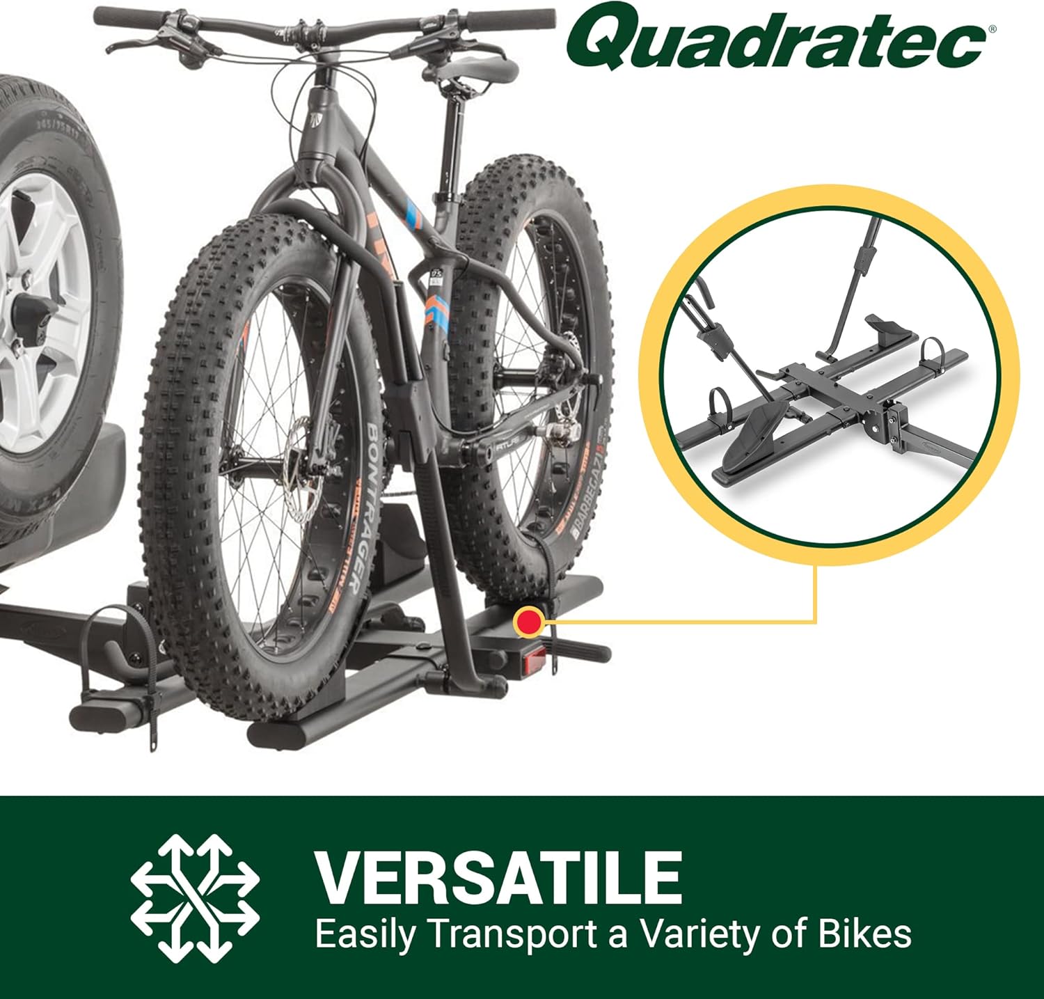 2-Bike Hitch Mount Bike Rack for eBikes, Swing Away & Folding, Fits SUVs & Trucks Z70978