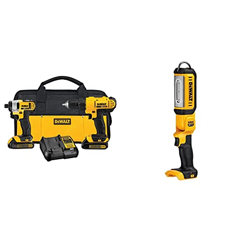 DEWALT 20V Max Cordless Drill Combo Kit, 2-Tool with 1.5 Ah 20V Li-Ion Compact Battery (DCK240C2 & DCB201)