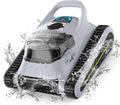 Seauto Robotic Pool Cleaner: Automatic Cordless Vacuum for Inground Pools, Wall Climbing, 180W Suction, LED Indicator, Self-Parking, Suitable for Up to 2,000 sq. ft.-Grey