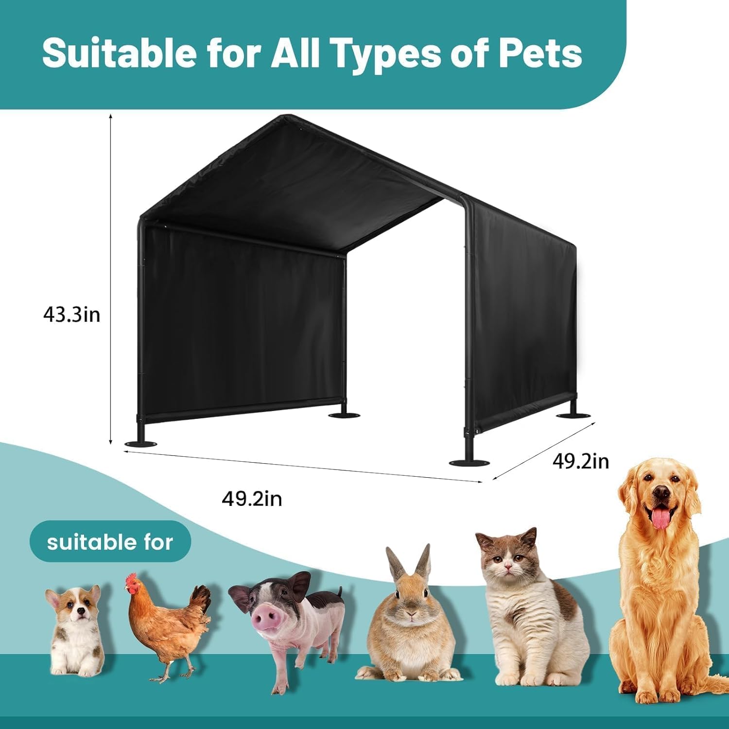 Dog Shade Shelter Waterproof Outdoor Canopy Pet House Z4045