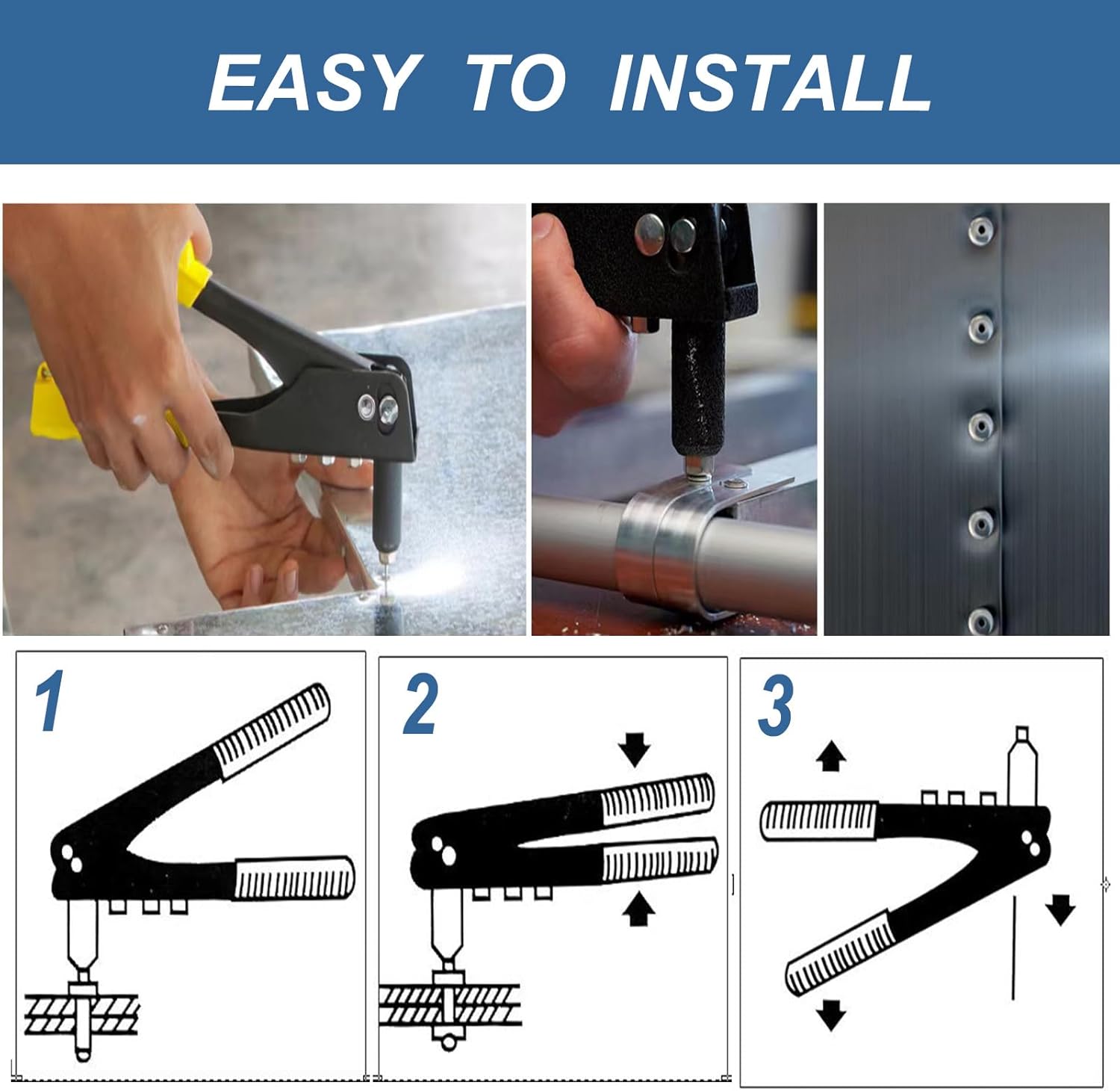 Pop Rivets Assortment Kit, 14 Sizes Aluminum Blind Rivets L5394