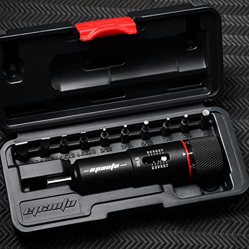 Torque Screwdriver Wrench for Gunsmithing and Bicycle Mechanics, 10 to 65 inch-pound, 10 Bits Set K739