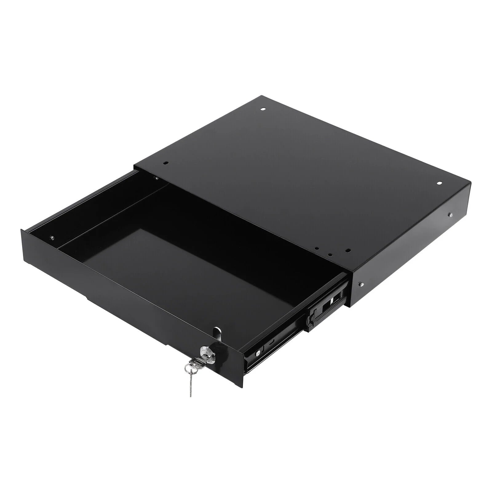 Under Desk Drawer Storage Sliding Tray Black N98670