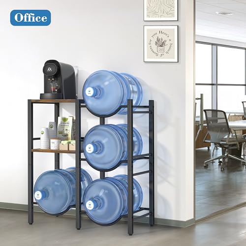 5 Gallon Water Jug Holder with Wood Storage Shelves K17720