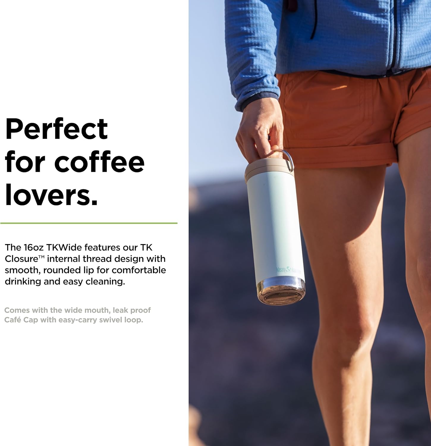 Insulated Wide 16oz Bottle with Café Cap T635114