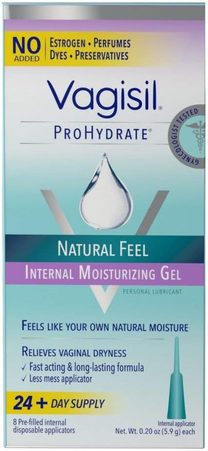 Vagisil ProHydrate Natural Feel Internal Moisturizing Gel 8 ea (Pack of 2)
