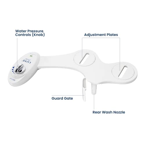 Non-Electric Bidet Attachment for Toilet Seat, Adjustable Water Pressure C935