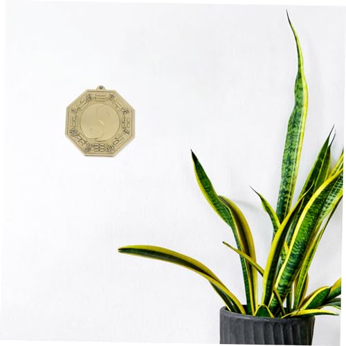 Brass Bagua Mirror Wall Hanging Chinese Decor O567221