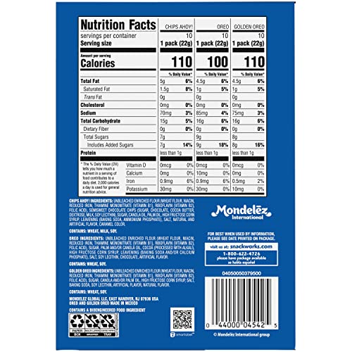 Cookie Variety Pack, 30 Snack Packs (2 Cookies Per Pack) T2124