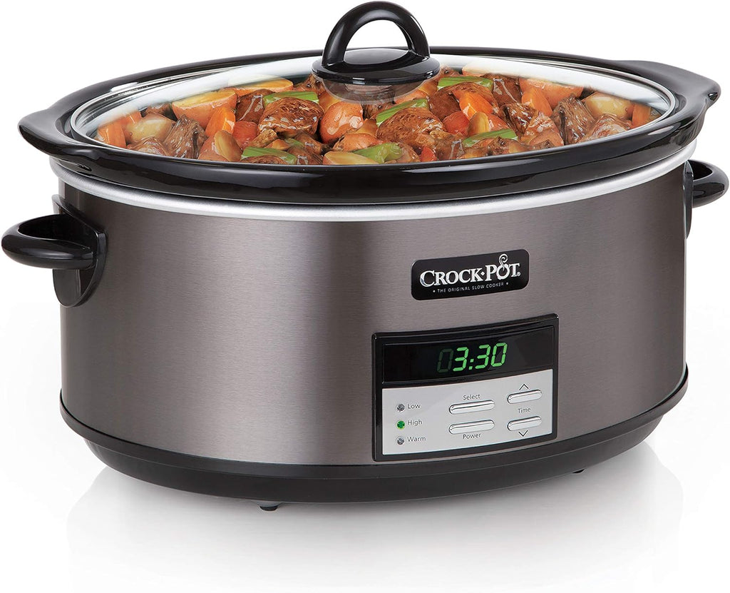 6 Quart Programmable Slow Cooker with Digital Timer, Stainless Steel G51623