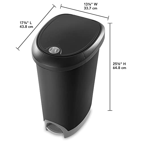 Locking Step-On Trash Can with Lid, 2-Pack K14427