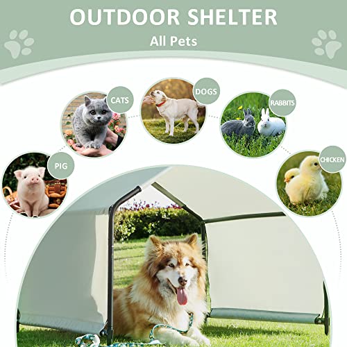 Dog Shade Shelter Outdoor Tent for Large Medium Dogs with Waterproof Roof B74911