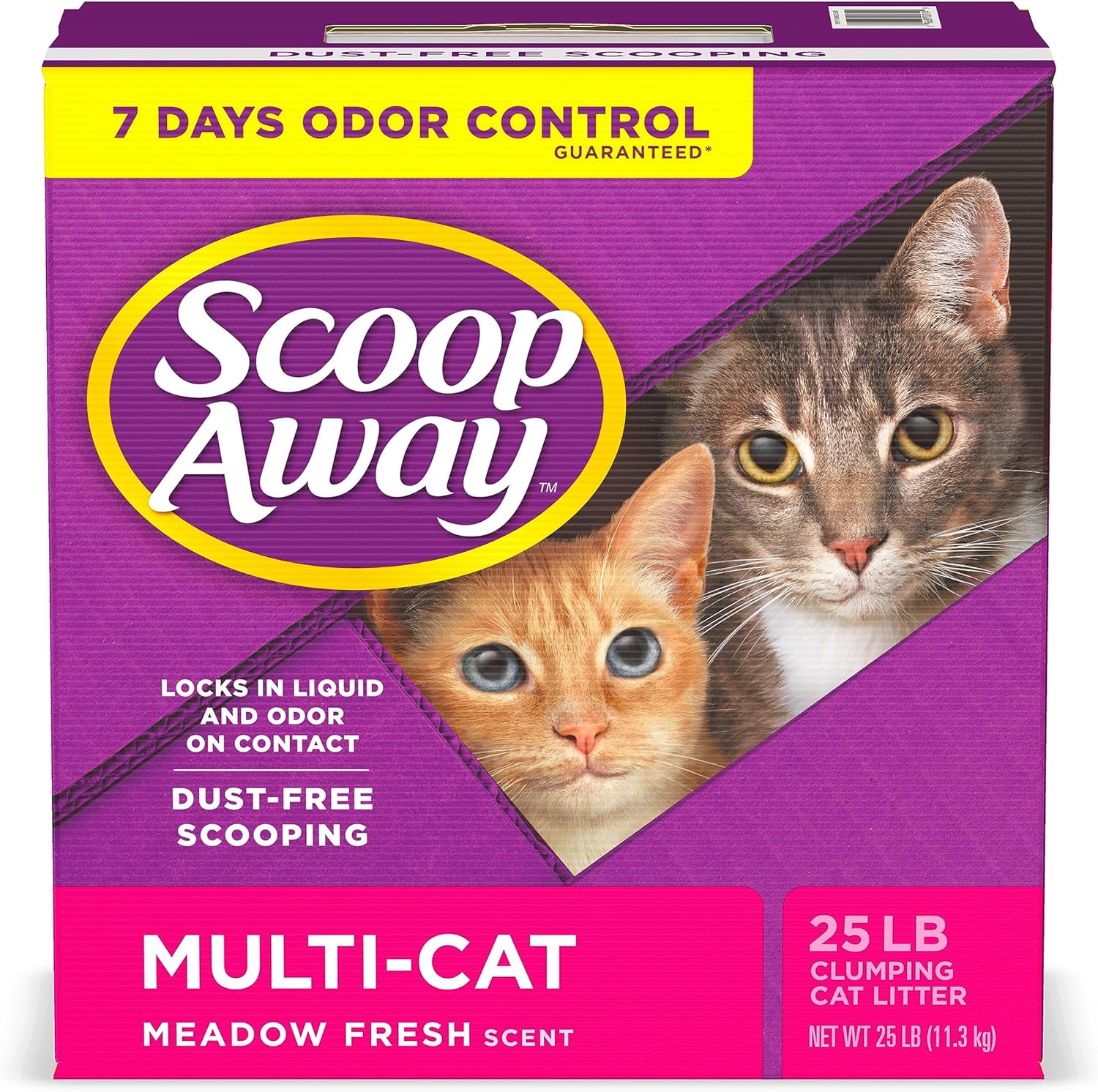 Clumping Cat Litter, Meadow Fresh Scented, 25 Pounds S149793