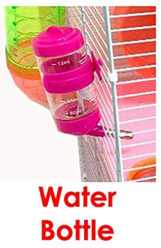 5-Levels Tube Habitat Cage for Hamster with Wheel and Water Bottle Q68942