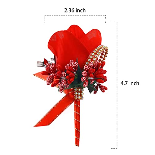 Wrist Corsage 4 Pack Wedding Bridal Rose Wristband Flower for Bride Bridesmaid I30870